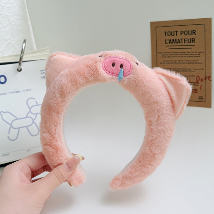 Wholesale Cartoon Cute Children' s  Piggy Plush Headbands