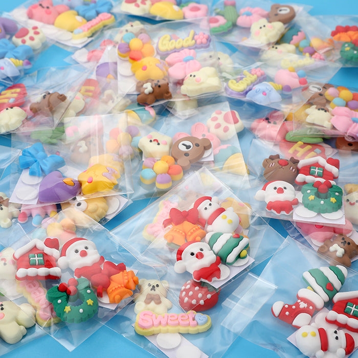 Wholesale 3D 3D stickers with cute cartoon stickers for water bottles and thermos cups, DIY refrigerator stickers, mobile phone stickers, 3D soft rubber resin buckles