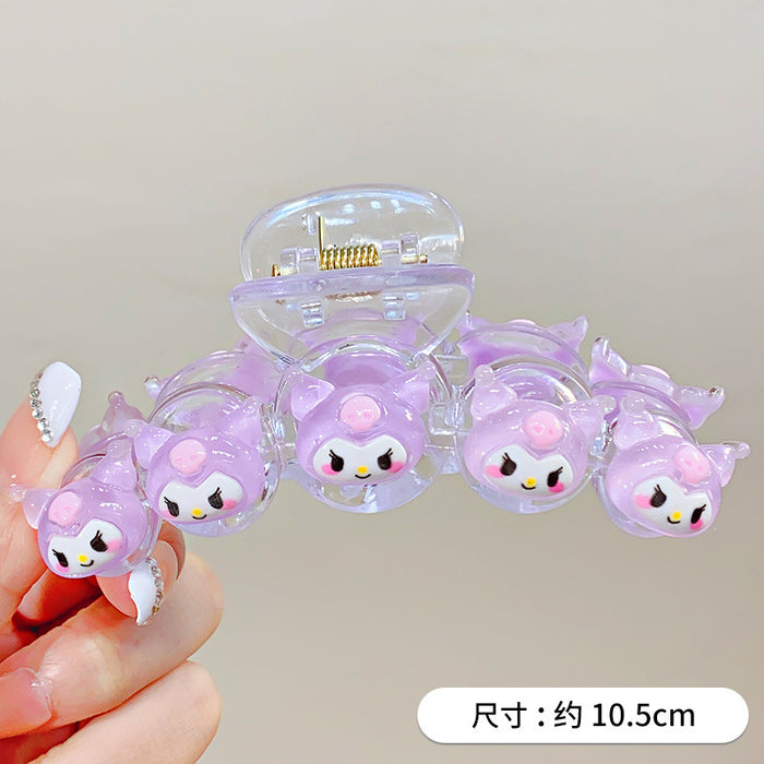 Wholesale Resin Cartoon Transparent Fine Flash Clip JDC-HC-HengX007