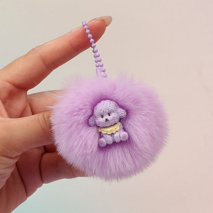 Wholesale Plush Pom Pom Keychain Fashion Accessory For Bags And Gifts