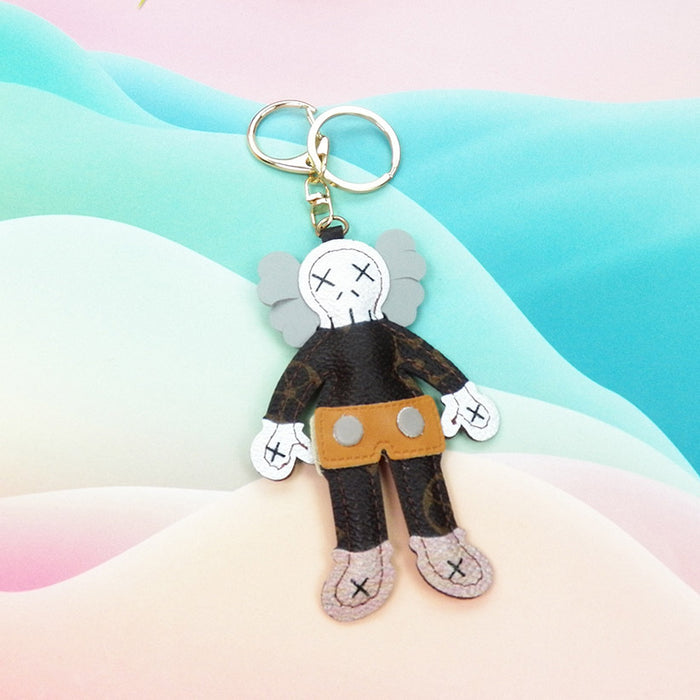 Wholesale  leather ornaments doll  keychain bag pendant car decoration phone case accessories