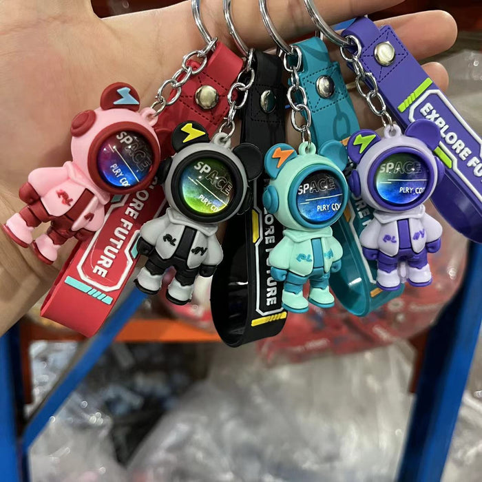 Wholesale New Keychain Space Man Cartoon Pendant Doll Car Keychain Pendant Small Gift