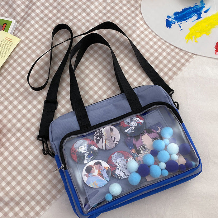 Wholesale  Secondary Cartoon Pain Bag Shoulder Bag 20cm Baby Bag Large Capacity Transparent Bag Crossbody Bag