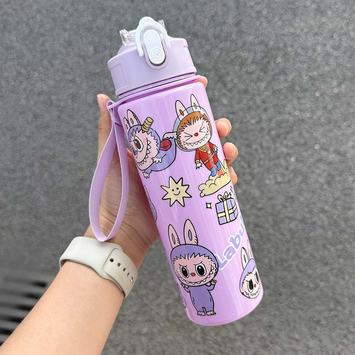 Wholesale Cute Straw Water Cup Cartoon Water Cup with Lanyard