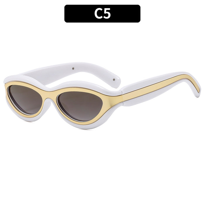 Wholesale Color Blocked Retro Sunscreen PC Sunglasses JDC-SG-XIa080