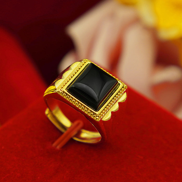 Wholesale Brass gold-plated ring set in men's style