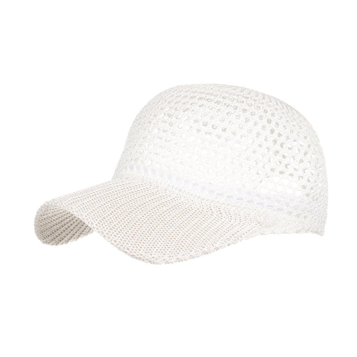 Wholesale solid color casual sun hat sunscreen cap hollow mesh cool hat summer women's hat baseball cap