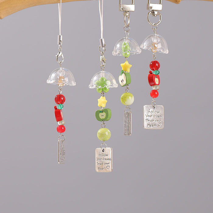Wholesale Fruit Beaded Pendant Girly Ins Style Phone Chain Earphone Bag Versatile Pendant