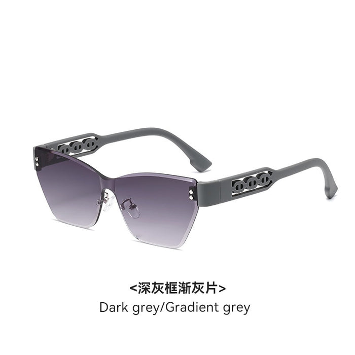 Wholesale New hollowed out sunglasses with round frames, fashionable UV resistant sunglasses, sunshade sunglasses