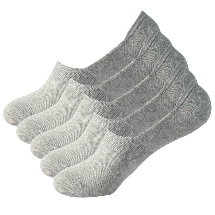 Wholesale Invisible Socks Solid Color Shallow Mouth Cotton Socks with Silicone Anti slip Boat Socks Thin Socks