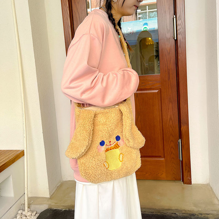 Wholesale Cartoon Convenient Hand-carrying Plush Bag Autumn and Winter New Style JDC-SD-YuanDuo077