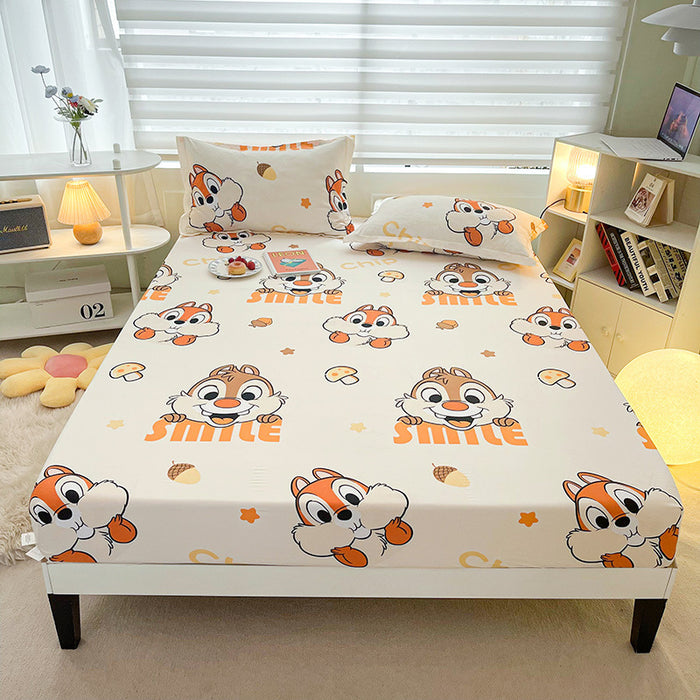 Wholesale A-level Cloud Washed Cotton Cute Cartoon Girl Heart Dormitory Bed Sheets JDC-SEE-AiErMei008