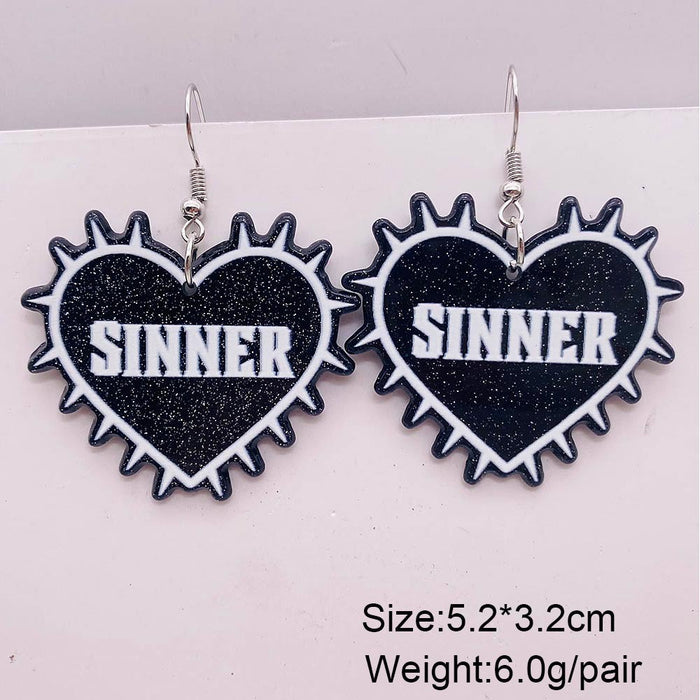 Wholesale  earrings coffin bat ghost acrylic earrings earrings  gift earrings