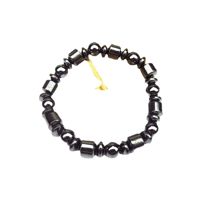 Wholesale Black gMagnetic Beaded Bracelet,  Geometry Design,  Unisex Gift
