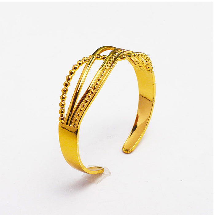 Wholesale Premium Exaggerated-Style Open Stainless Steel Bangle — Featuring Flowers Hearts and Starfish