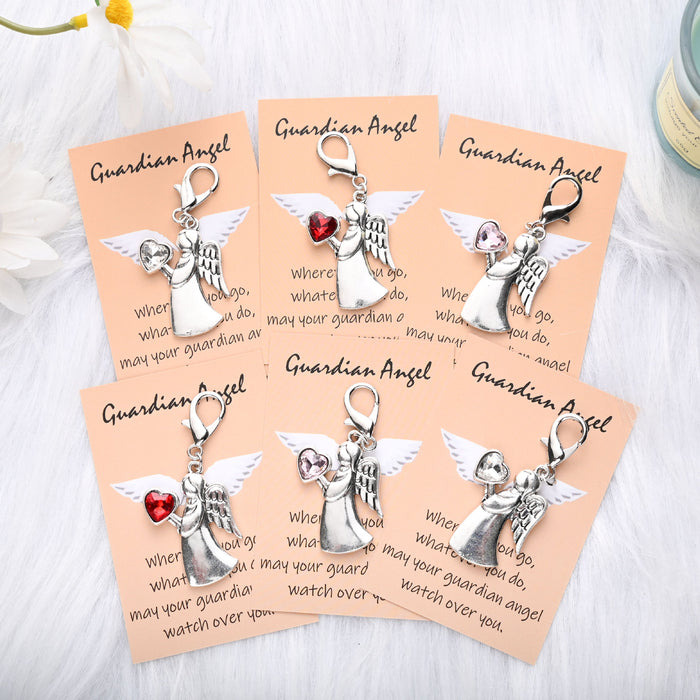 Wholesale Cute Diamond Angel Girl Keychain