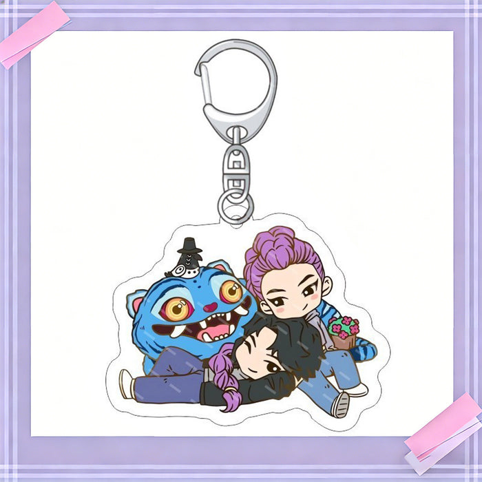 Wholesale 10pcs/set K-POP anime merchandise acrylic keychains and pendants