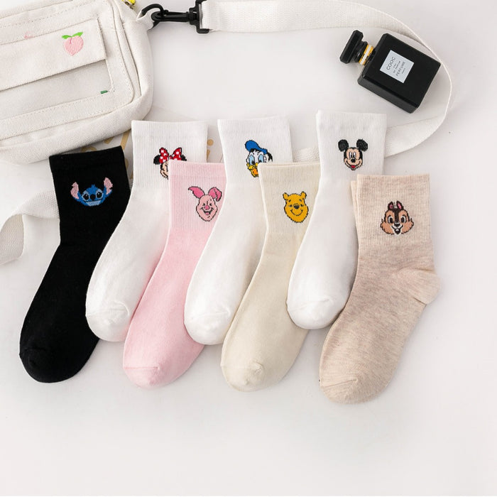 Wholesale Cartoon Cotton Mid-tube Boat Socks JDC-SK-Lanh009