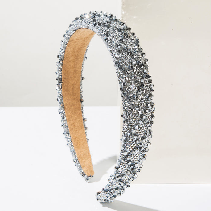 Wholesale Full Diamond Crystal Headband for Women High Crown Hair Accessory