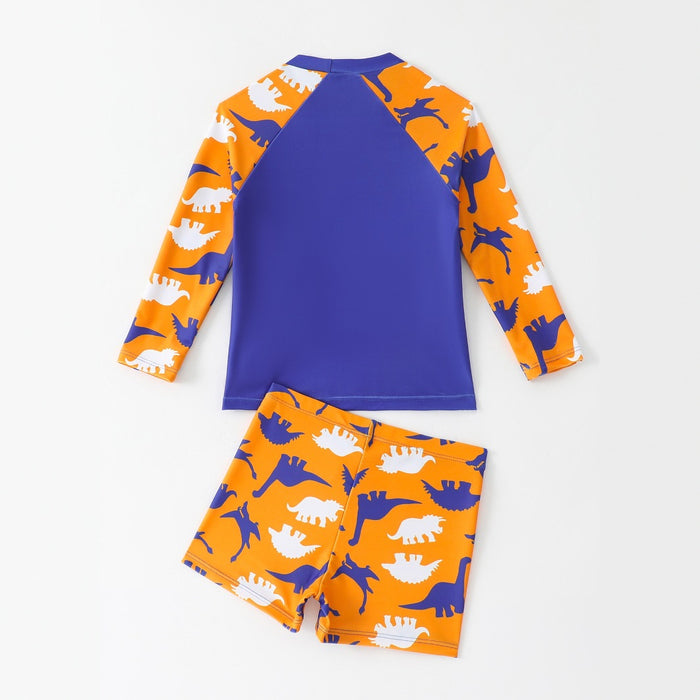 Wholesale Children's swimsuit and swimwear split long sleeved sunscreen quick drying set