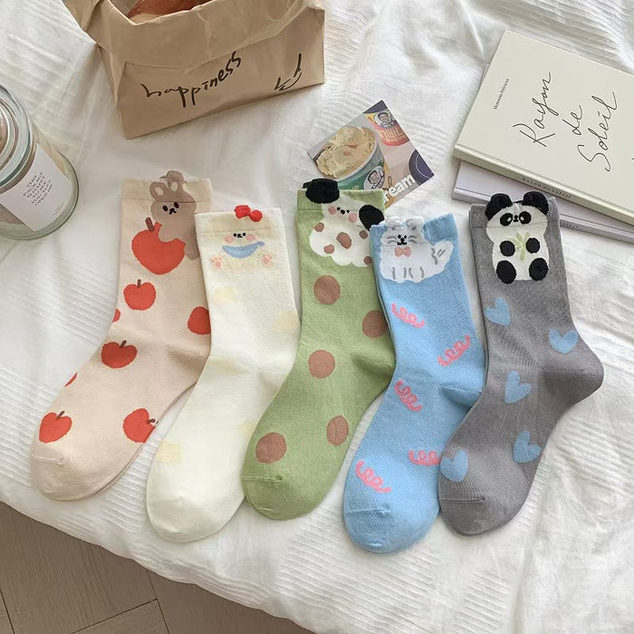 Wholesale Animal Socks Spring Versatile Mid Socks