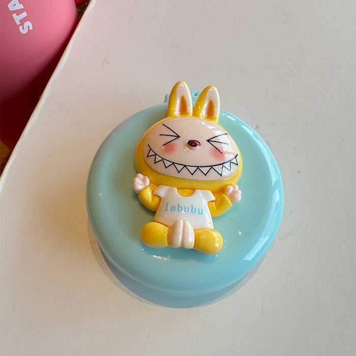 Wholesale Cartoon Monster Folding Mirror Children' s Portable Comb Dual-Use Mini Air Cushion Comb Cosmetic Mirror