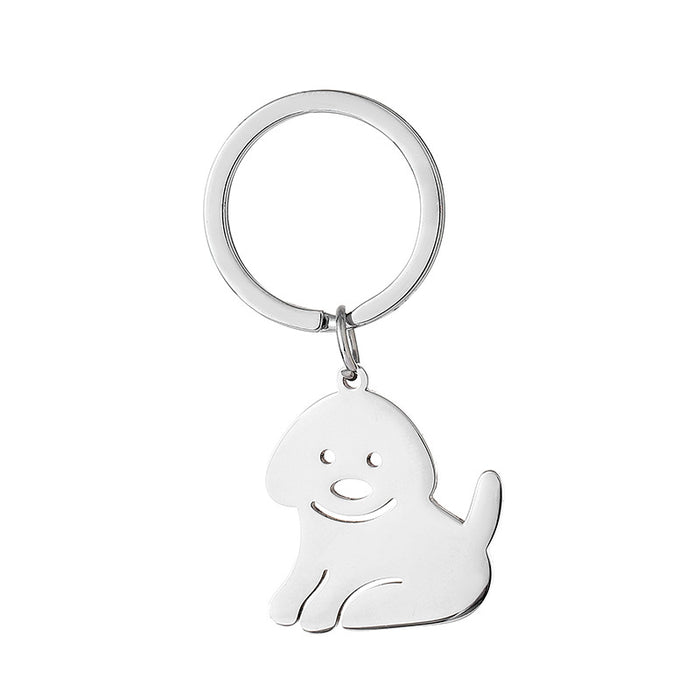 Wholesale Dog Funny Can Love Stainless Steel Keychains JDC-KC-XinJun006