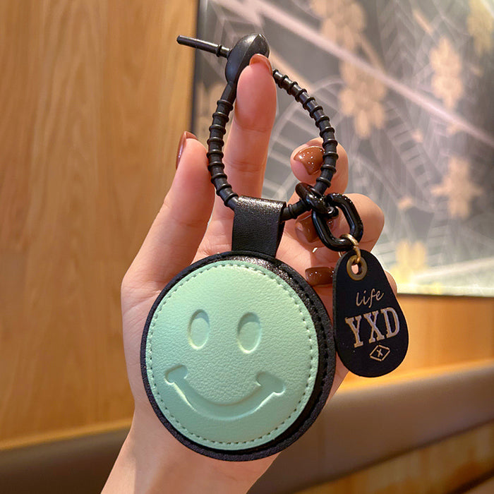 Wholesale Leather Smiley Keychain JDC-KC-WWX001