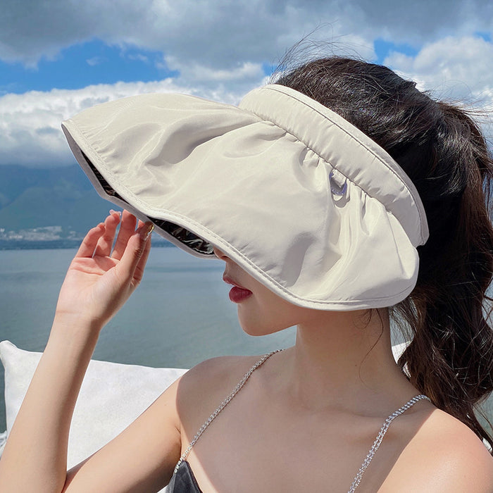 Wholesale Sunscreen Cap Shell Cap Portable Hair Band Women's Hat Sunshade Hat