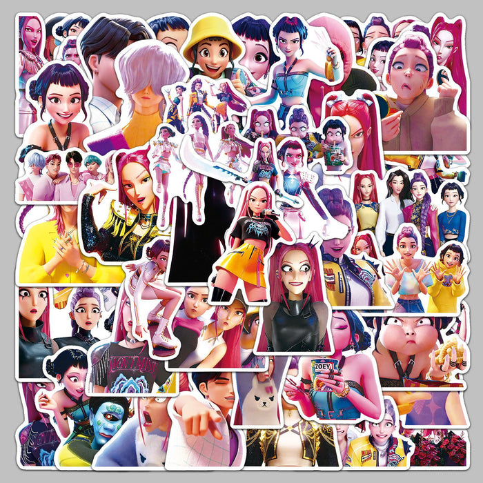 Wholesale 50pcs Kpop anime character graffiti stickers