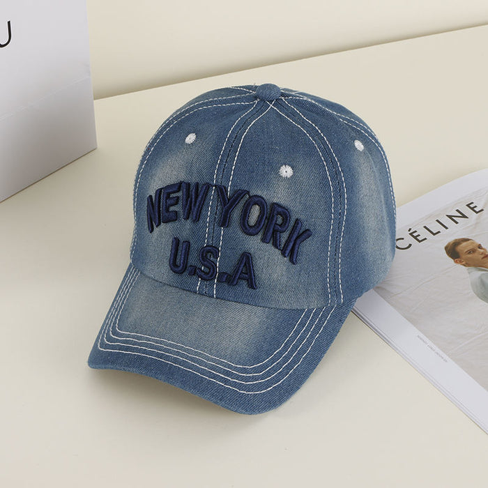 Wholesale Cowboy hat, casual duckbill hat, sun visor hat, embroidered letter versatile hat