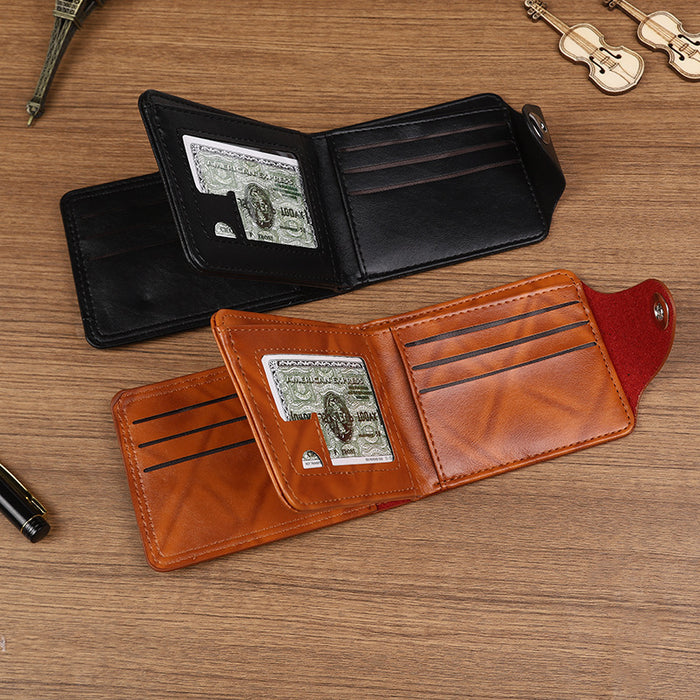 Wholesale Vintage PU Leather Wallet with US Dollar Pattern and Multi-Card Slots MOQ≥2