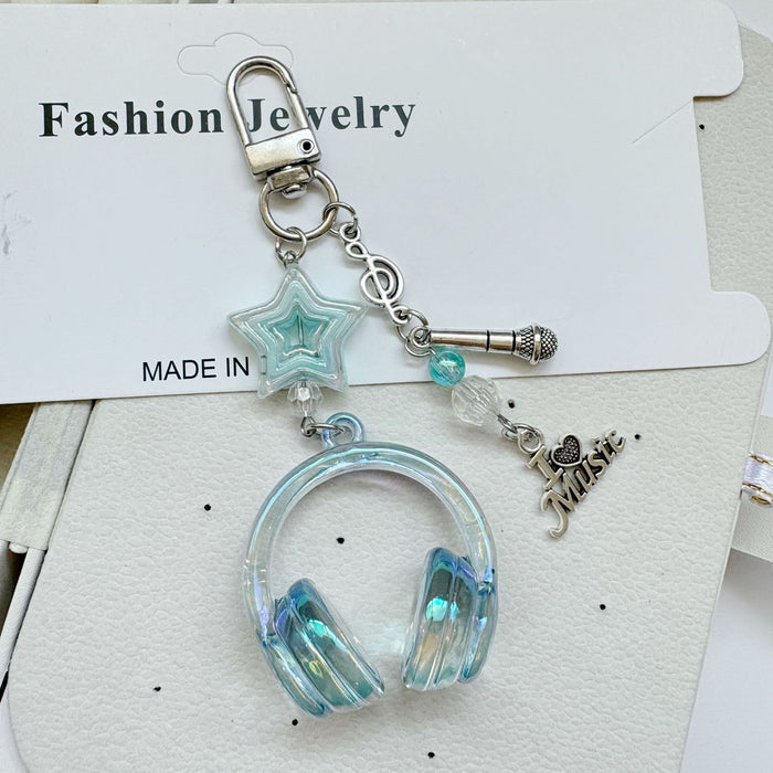Wholesale Headphone Keychain Star Mobile Phone Chain Pendant Bag Pendant