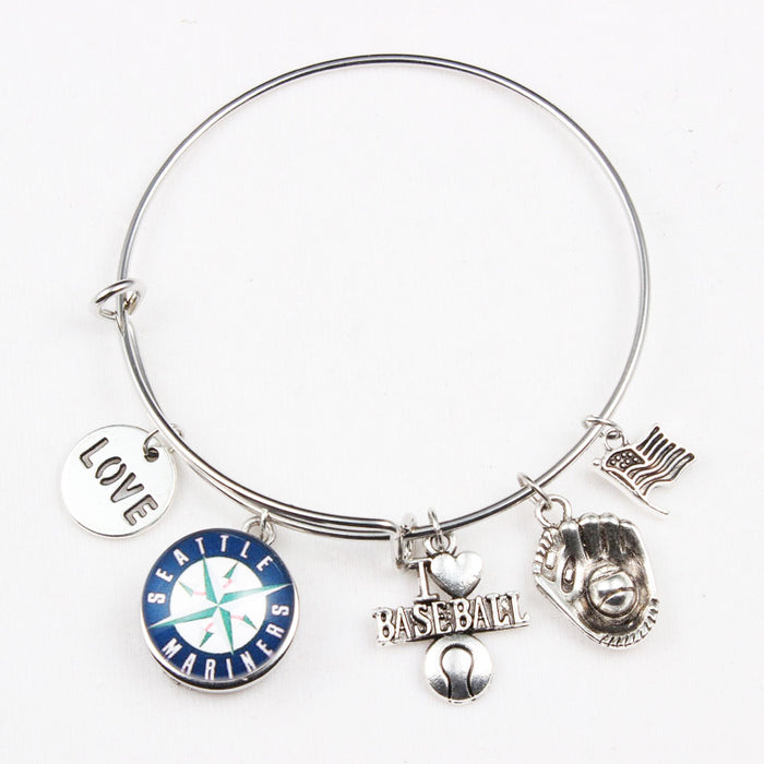 Wholesale Team bracelet alloy baseball glove small pendant bracelet
