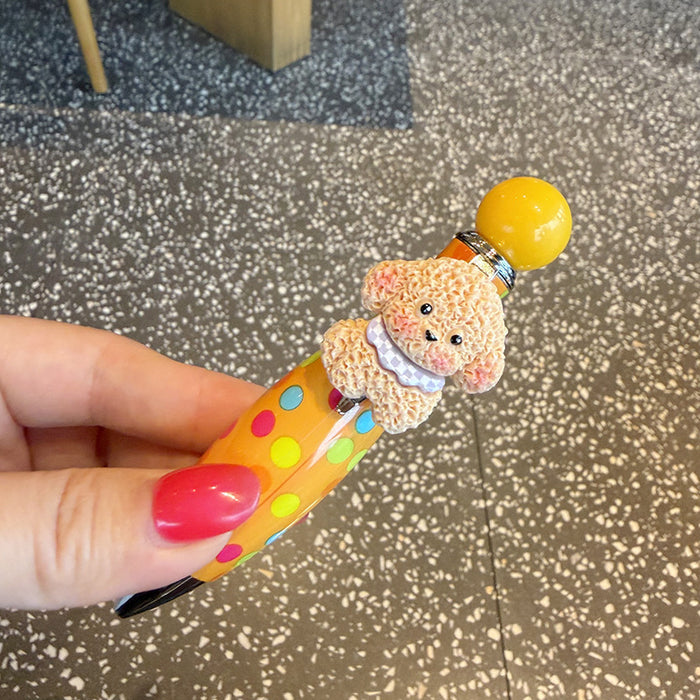 Wholesale Cute cartoon puppy push-button ballpoint pen