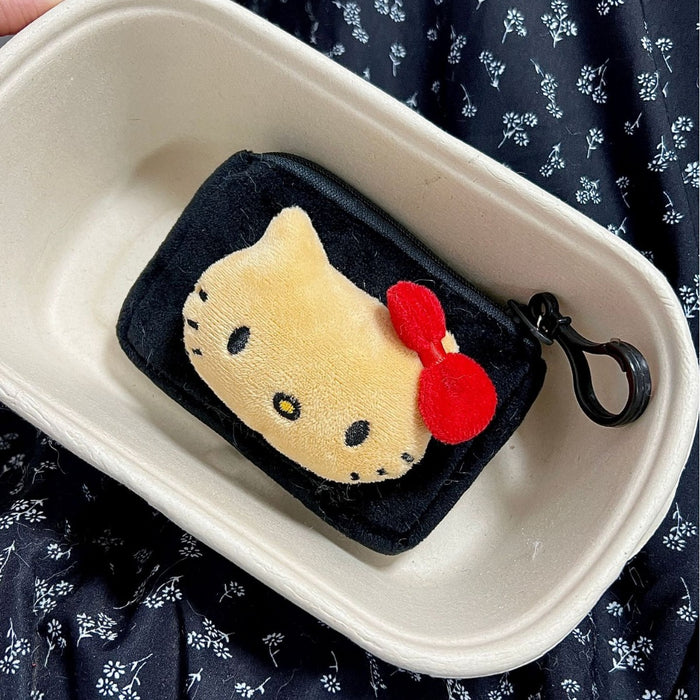 Wholesale Black Leather KT Coin Purse Headset Storage Bag Creative Portable Cartoon Bag