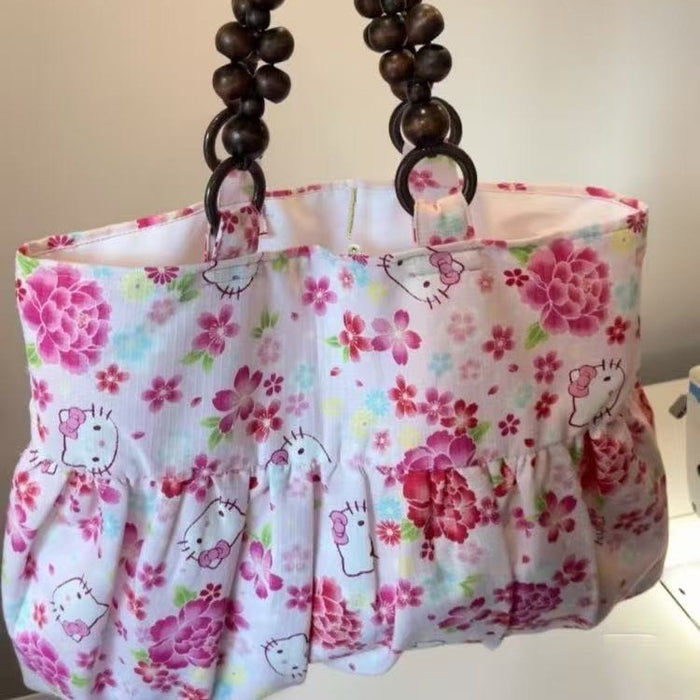 Wholesale Large Capacity Cloth Bag Vintage Tote Floral Canvas Bag Shoulder Bag