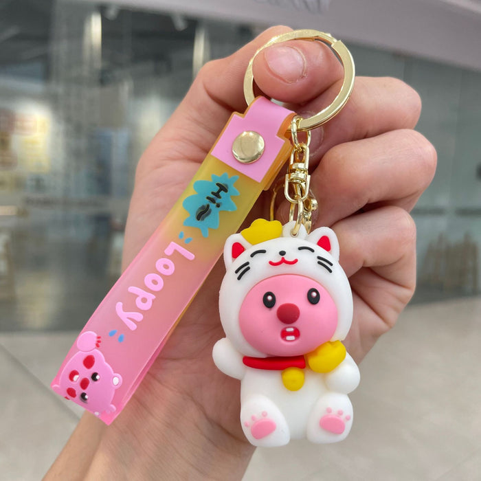 Wholesale Keychain pendant, internet famous figurine pendant, small gift cartoon car keychain