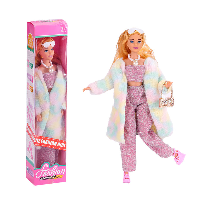 Wholesale 11 inch doll fashion design doll dress a variety of large plush coat