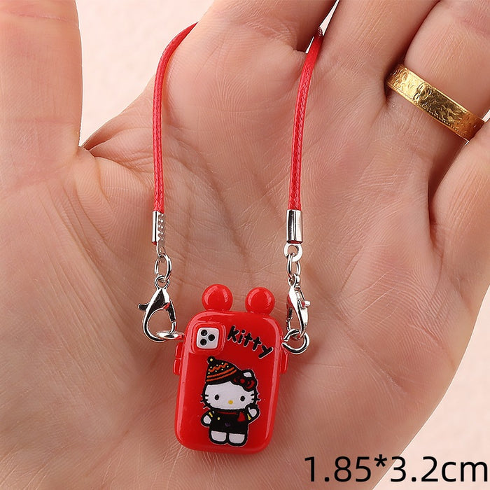 Wholesale Dollhouse Mini Cartoon Phone Case Pendant Model Creative Neck Accessory Plush Hanging Ornament