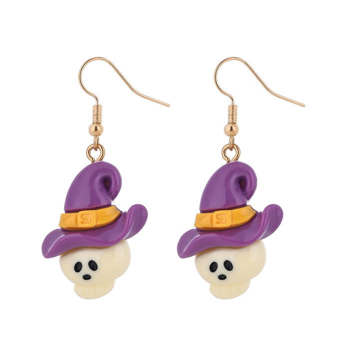 Wholesale  series witch,  pumpkin ghost bat and skull earrings