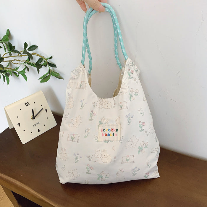 Wholesale New Cute Single Shoulder Canvas Bag Single Shoulder Bag Large Capacity Handbag Tote Bag Commuter Bag