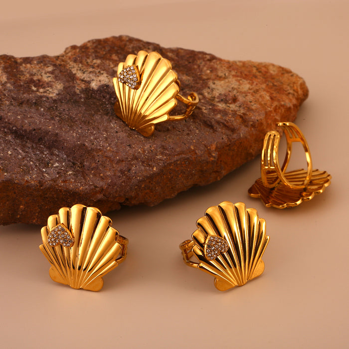 Wholesale Original Design: Stainless Steel Open End Ring with Diamond, Fashionable and High end Haibei Ring Wholesale