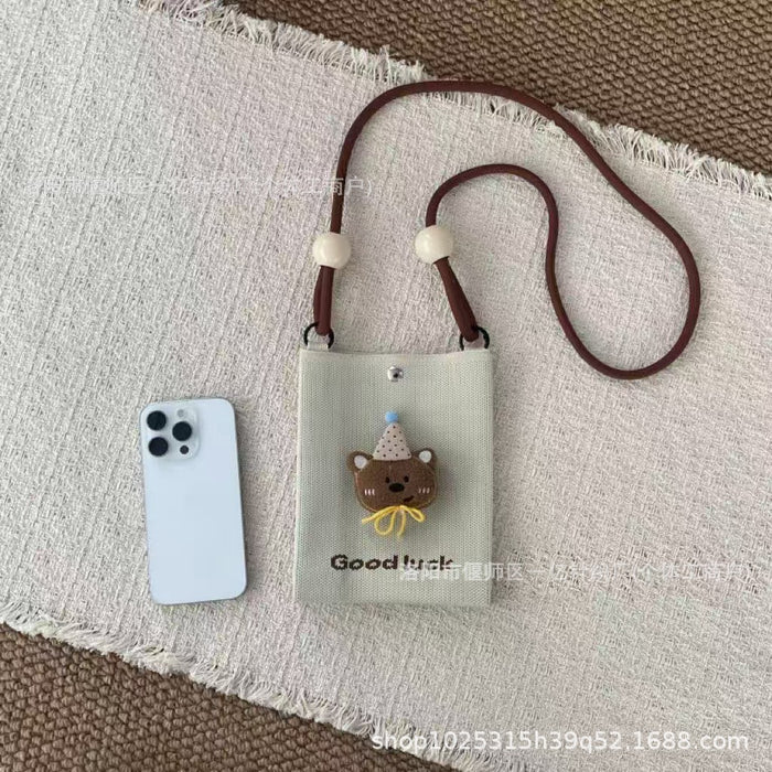 Wholesale Knitted Crossbody Bag with Rope and Beads Cute Phone Purse MOQ≥3