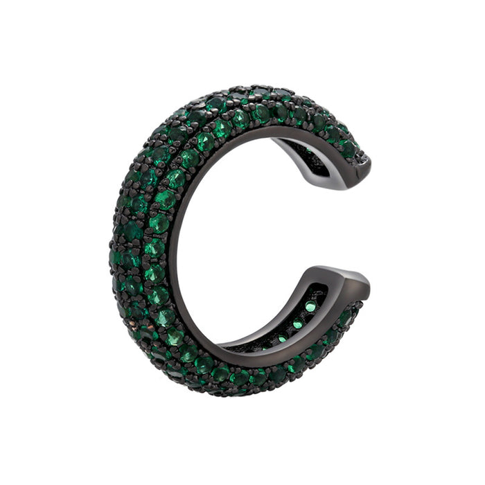 Wholesale Gold Plated Copper Ear Cuff with Colored Zircon Simple Style Fashion Accessory MOQ≥2