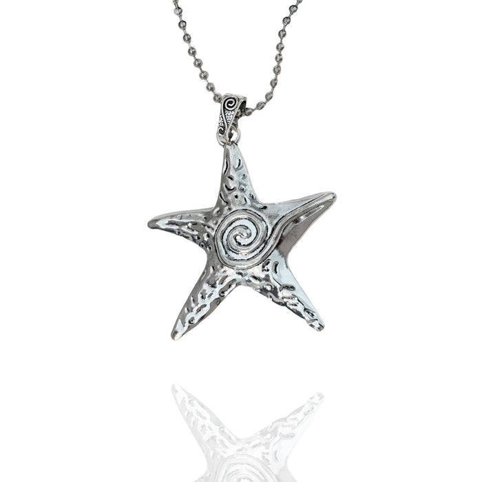 Wholesale Texture Pentagram Necklace with Temperament Versatile Collarbone Chain Accessory