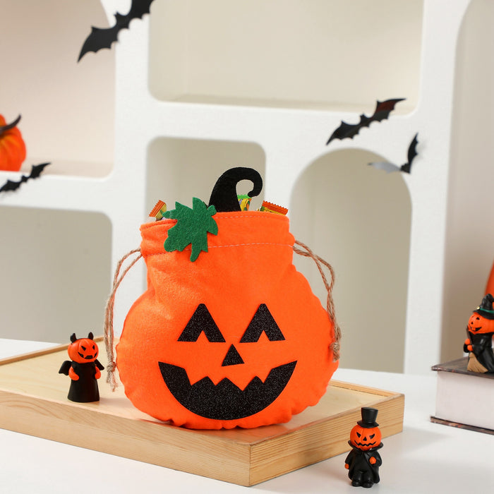 Wholesale  Decoration Supplies Pumpkin Grimace Handbag  Children' s Candy Gift Bag Pumpkin Bag