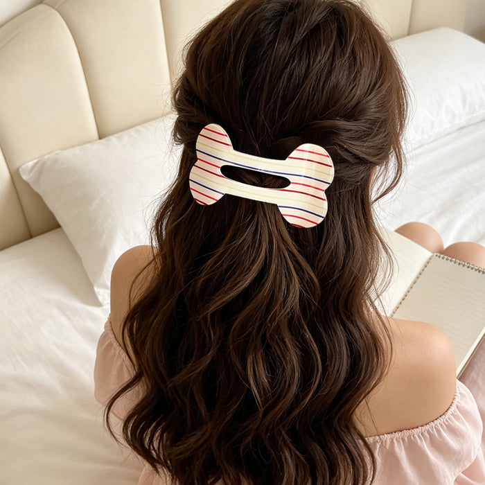 Wholesale Colorful Striped Large Shark Hair Clip PVC Fashion Accessory