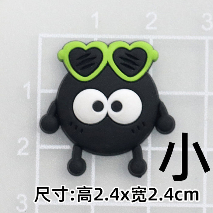 Wholesale 10pcs Soft rubber briquette elf silicone patch slippers buckle headset phone case airbag bracket refrigerator sticker accessories