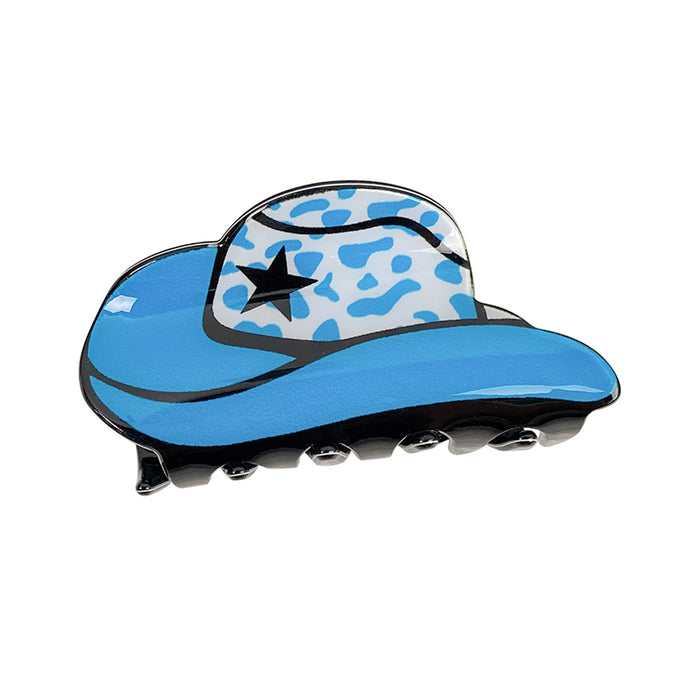 Wholesale Western Style Cowboy Hat Clip Retro Imitation Acetate Elegant Fashion Temperament Hair Accessory High-End Headwear